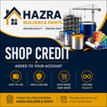 Hazra Builders & Paints Shop Credit – Premium Redeemable Store Voucher for Paints, Hardware & Building Materials