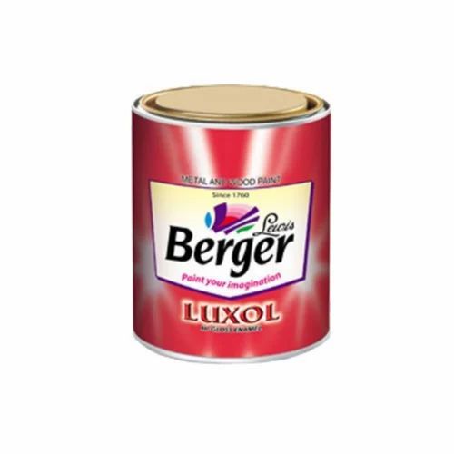 BERGER Luxol Hi-Gloss Enamel Paint | Oil-Based | Mirror Like Durable Weather Resistant High Gloss Finish | for Interior & Exterior Wall Wood Metal Surfaces(Brown)