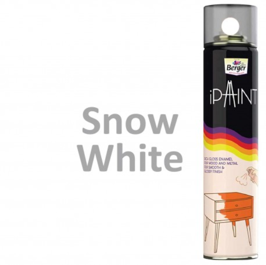 Berger I Spray Paint – Premium White Multipurpose Aerosol Paint for Metal, Wood, Plastic & DIY Projects