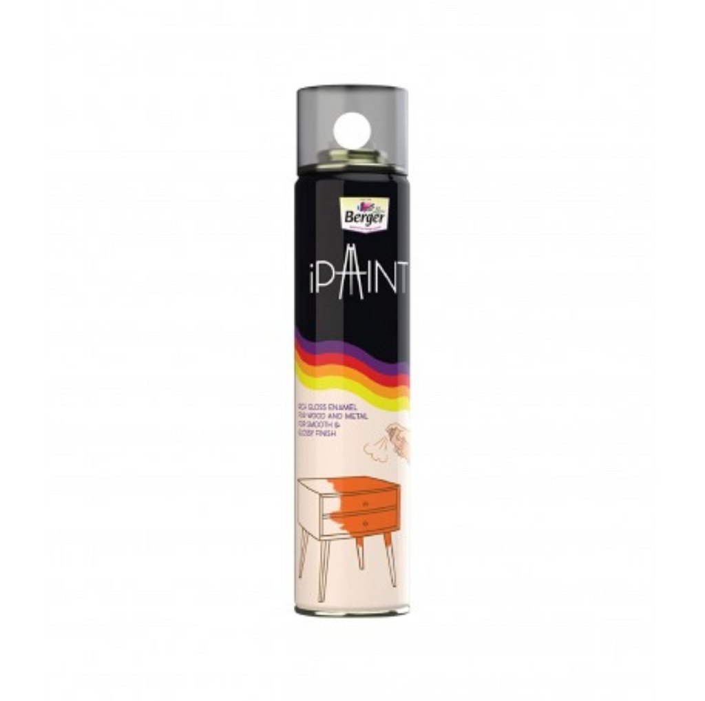 Berger I Spray Paint – Premium White Multipurpose Aerosol Paint for Metal, Wood, Plastic & DIY Projects