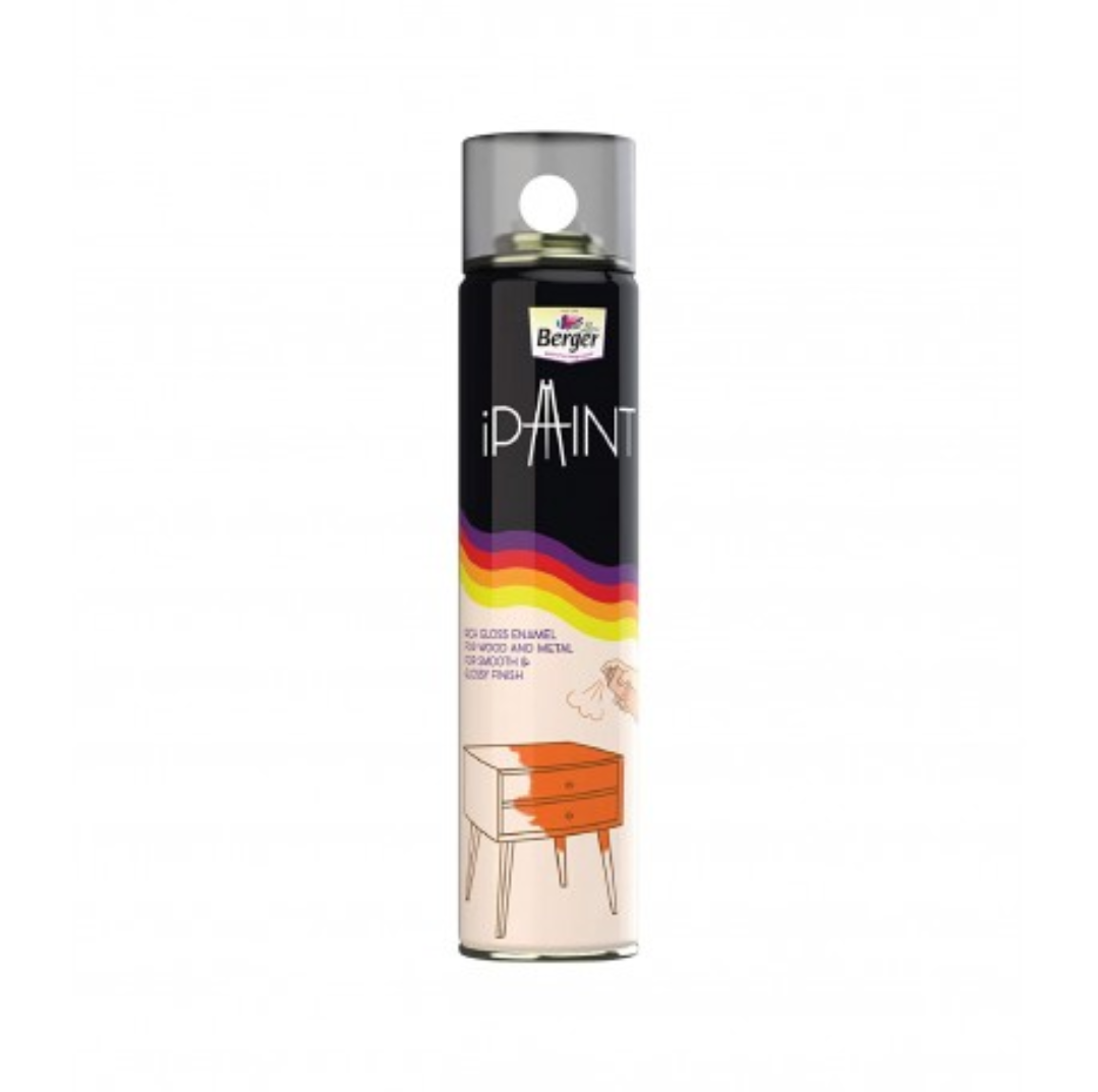 Berger I Spray Paint – Premium White Multipurpose Aerosol Paint for Metal, Wood, Plastic & DIY Projects